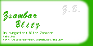 zsombor blitz business card